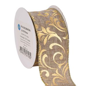Fita Natalina Aramada Luli LU-169 50mm Rolo com 9,14 Metros
