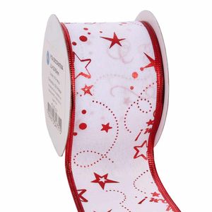 Fita Natalina Aramada Luli LU-130 63mm Rolo com 9,14 Metros