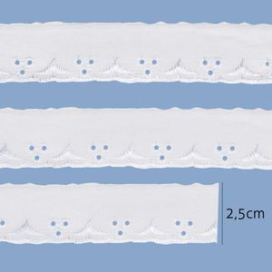 Bordado de Poliester Luli 2506 2,5cm Peca com 13,7 Metros