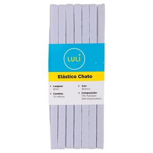 Elastico Chato Luli 8mm Rolo com 10 Metros