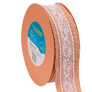 Fita de Juta com Renda Luli JU-004 40mm Rolo com 10 Metros