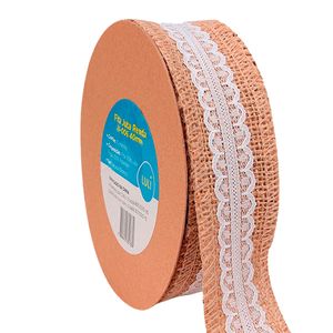 Fita de Juta com Renda Luli JU-006 40mm Rolo com 10 Metros