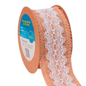 Fita de Juta com Renda Luli JU-012 50mm Rolo com 5 Metros
