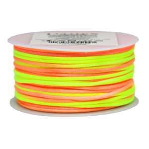 Cordao de Cetim Rabo de Rato Multicor Lulitex 2mm Rolo com 50 Metros