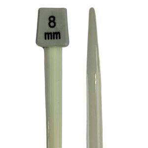 Agulha de Trico de Aluminio Luli 8mm com 25cm 1 Par