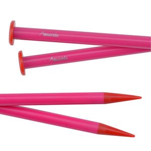 Agulha de Trico de Plastico Aquarela 8,0mm 48cm 1 Par