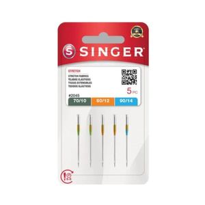 Kit de Agulha Ponta Bola Singer 2045 10/12/14 Blister com 5un