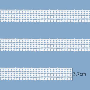 Renda Guipir Lulitex 3,7cm RGAPE9149 Branco Peca com 13,70 Metros