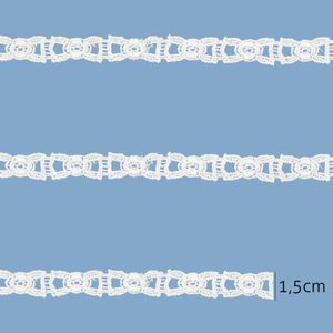 Renda Guipir Lulitex 1,5cm 87013 Off White Peca com 13,70 Metros
