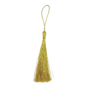 Pingente de Tassel Metalizado 8cm Luli Pacote com 100un