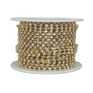 Corrente de Strass SS8,5 Pedra de 2,2mm Rolo com 10 Metros