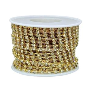 Corrente de Strass SS12 Pedra de 3mm Rolo com 10 Metros
