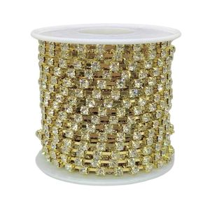 Corrente de Strass SS16 Pedra de 4mm Rolo com 10 Metros