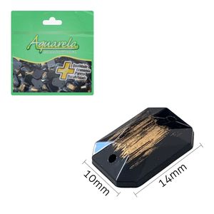 Chaton para Costura Retangular 2O 10x14mm Aquarela Pacote com 100un