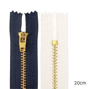 Ziper Fixo com Metal Dourado n°4 Luli com 20cm Pacote com 10un