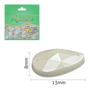 Chaton para Costura Gota 2FD 8x13mm Aquarela pacote com 100un