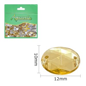 Chaton para Costura Oval 2FE 10x12mm Aquarela pacote com 1000un