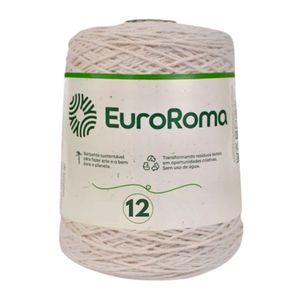 Barbante EuroRoma 4/12 Cru Rolo com 305 Metros