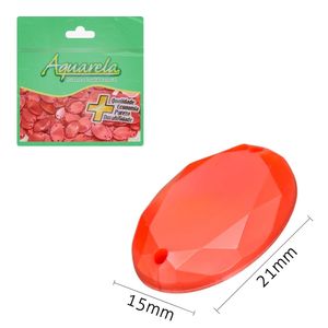 Chaton para Costura Oval 2FE 15x21mm Aquarela pacote com 100un