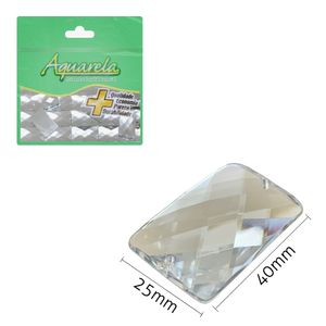 Chaton para Costura Retangular 2RTCZ 25x40mm Aquarela Pacote com 25un