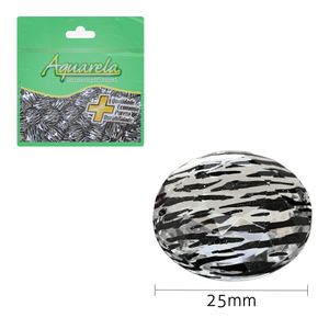 Chaton para Costura Redondo Zebra 2RS 25mm Aquarela pacote com 50un