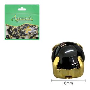Chaton para Costura com Garra BF 6mm Aquarela pacote com 50un