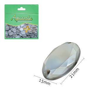 Chaton para Costura Oval 2FE 15x21mm Aquarela pacote com 200un