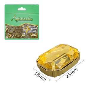 Chaton para Costura com Garra BMS 18x25mm Aquarela pacote com 25un