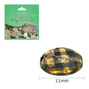 Chaton para Costura Redondo Retro 2RS 11mm Aquarela pacote com 100un