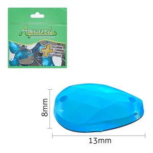 Chaton para Costura Gota Jelly 8x13mm Aquarela Pacote com 100un