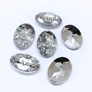 Botao de Cristal Oval 1835 20x28mm Aquarela Pacote com 50un