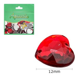 Chaton para Costura Coracao 2HS 12mm Aquarela pacote com 100un