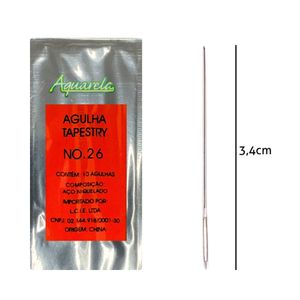 Agulha de Mao Tapestry Aquarela 26 3,4cm com 10un