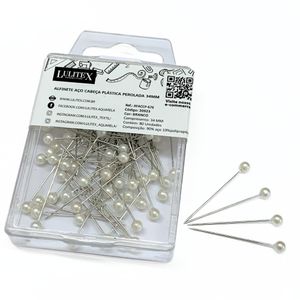Alfinete Cabeca Perolado Lulitex 34mm Pacote com 80 unidades